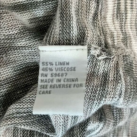 Curio New York Multicolor Tans Knit Linen Blend Cardigan Size S - Picture 6 of 6